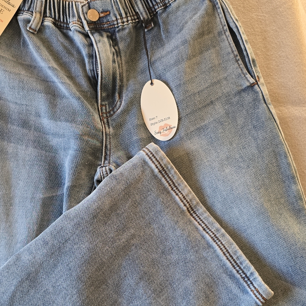 Blue Wide Leg Jeans - Picture 2 of 8